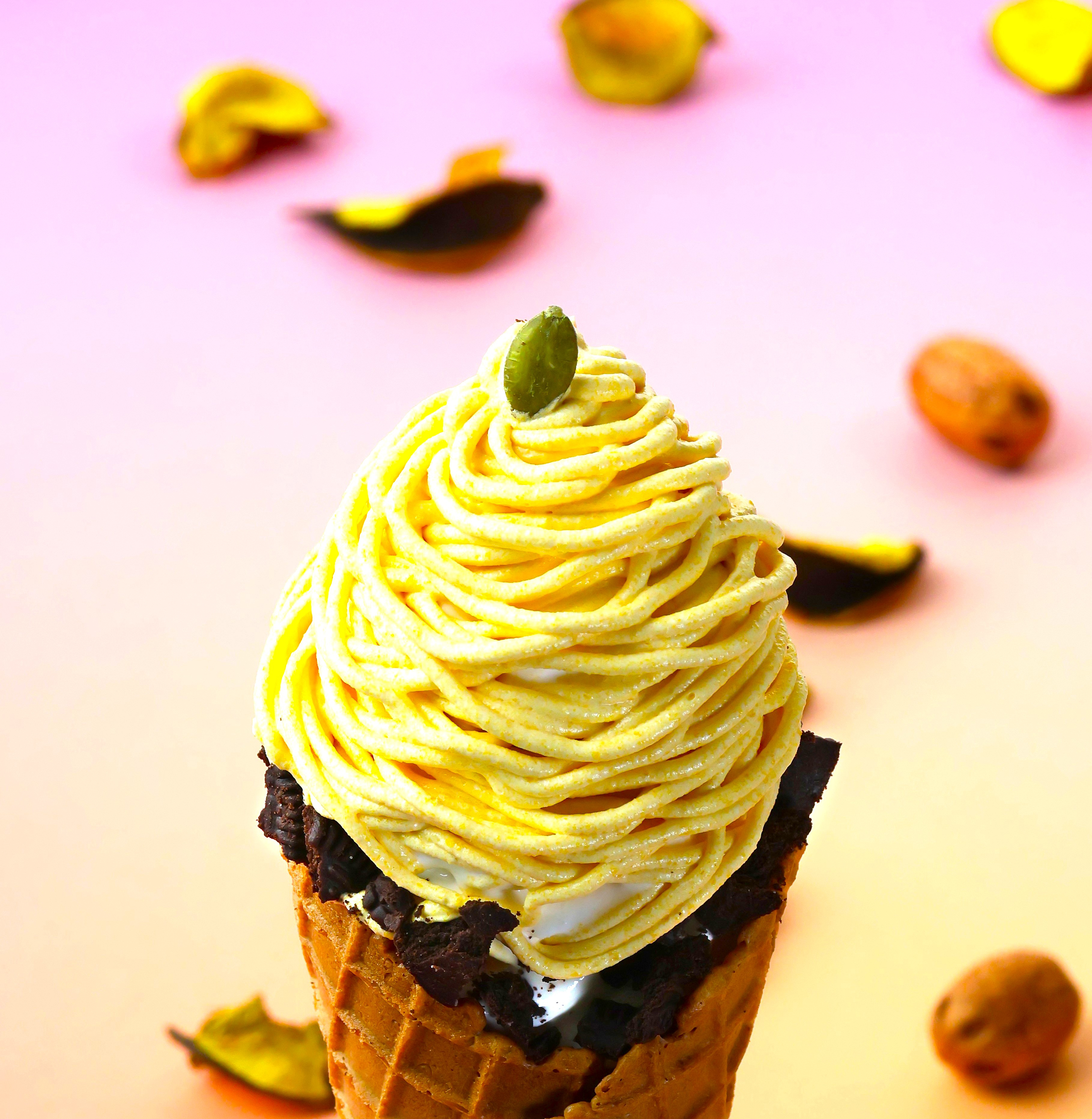 かぼちゃモンブランソフトの写真